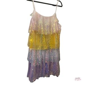 Buddy Love Inspired Multicolor Sequin Layered Dress